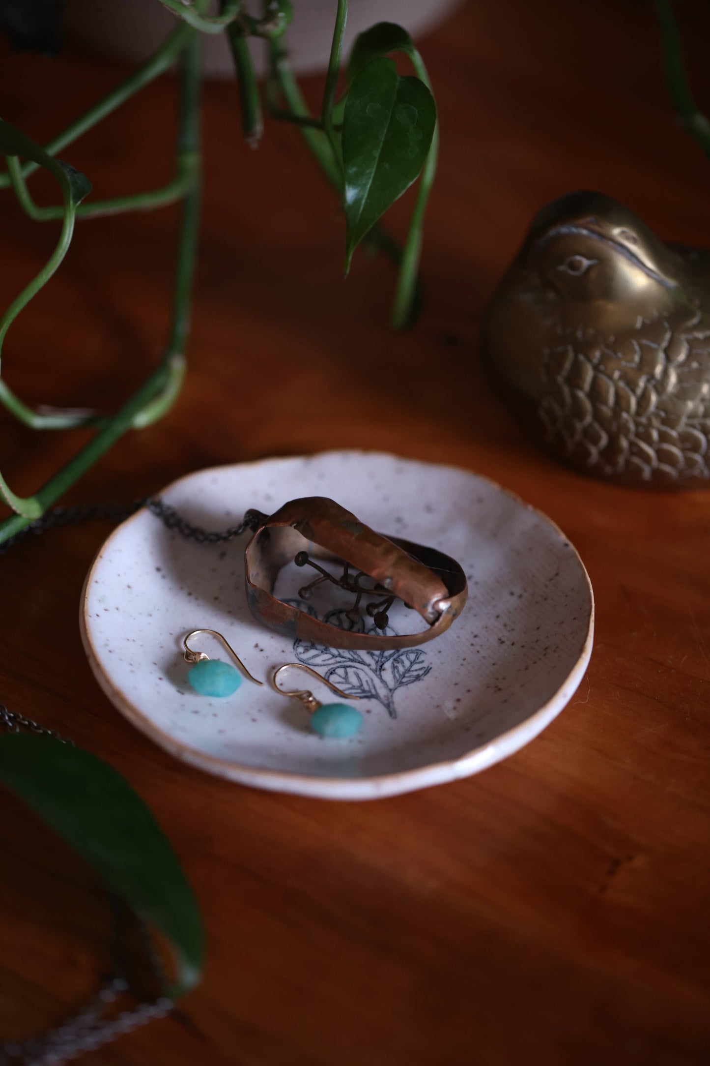 Floral Bouquet Jewelry Dish